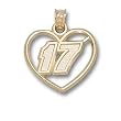 Driver Number 17 Heart Charm/Pendant