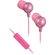 JVC HAFR36P Marshmallow Inner Ear Headphones with Microphone and Remote (Pink)