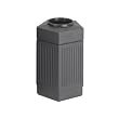 Safco(R) Trophy Collection Hexagon Indoor/Outdoor Receptacle, 29 1/2in.H, Black