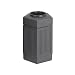 Safco(R) Trophy Collection Hexagon Indoor/Outdoor Receptacle, 29 1/2in.H, Black