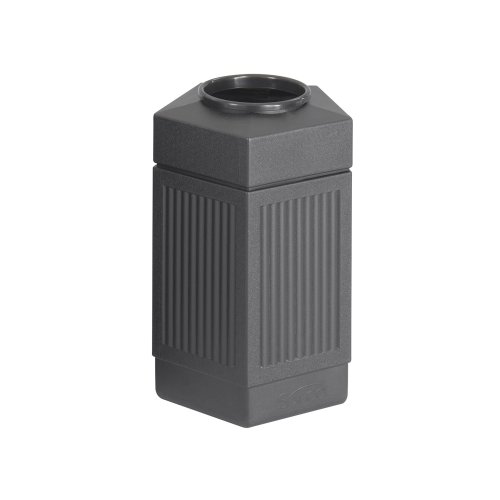 Safco(R) Trophy Collection Hexagon Indoor/Outdoor Receptacle, 29 1/2in.H, Black On Sale