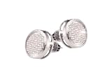 ROUND 1.00 CTW. INVISIBLE SET PRINCESS DIAMOND EARRING STUDS