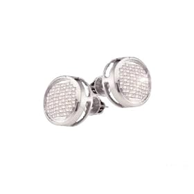 ROUND 1.00 CTW. INVISIBLE SET PRINCESS DIAMOND EARRING STUDS by JSJ
