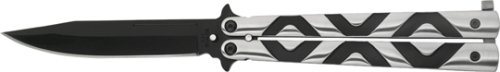 ButterFly Knife Black/ Silver X O X