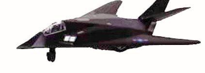 8" F-117 Nighthawk Stealth Strike Fighter Pull Back Action Metal Diecast Plane