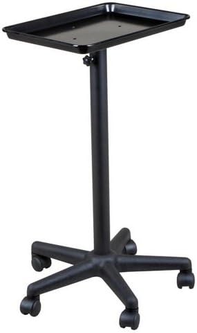 "Spiffy" Black Aluminum Color Chemical Salon Service Tray