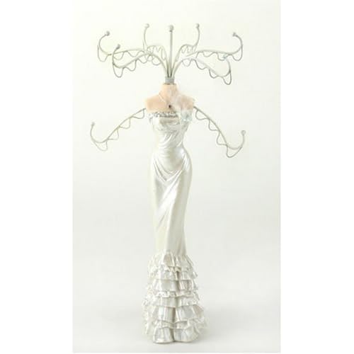 white mannequin jewellery stand