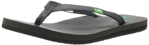 Sanuk Women’s Yoga Joy Flip Flop,Black,6 M US