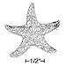 Sterling Sliver Filigree StarFish Pin with Curled Tips