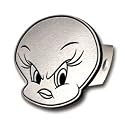 Tweety Head Brushed Aluminum Hitch Plug