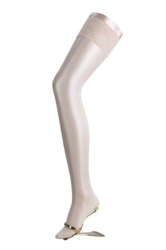 FALKE Damen Halterlose Str&uuml;mpfe  41583 Seidenglatt Stay Up, Gr. 37/38 (8.5-9), Hautfarben  Preisvergleich