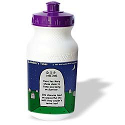 Londons Times Miscellaneous Funny Cartoons - Survivor Tombstone - Water Bottles