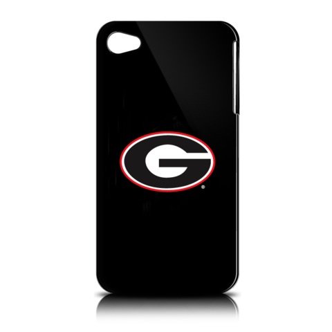 NCAA Georgia Bulldogs Varsity Jacket Hardshell Case for Apple iPhone 4, Black