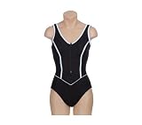 It Figures! Hip Hider Collection V-neck Zip Tank Style Swimsuit RETAIL VALUE $110
