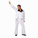 Saturday Night Fever Mens 70s Disco Fancy Dress Costume