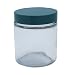 Vestil JAR-G-4-CS Wide Mouth Glass Round Jar with Green Cap, 4 oz Capacity, 2-3/8" Diameter x 2-7/8" Height, Clear (Pack of 6)