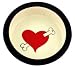 Melia Cupid Heart Design Ceramic Dog Bowl-LARGE