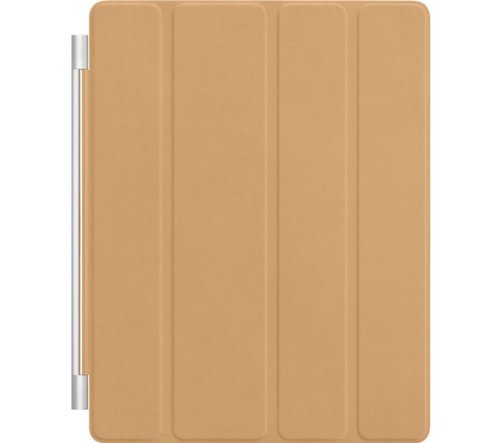 Leder Smart Cover - hellbraun