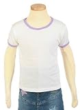 Little Girl s Short-Sleeve Purple Ringer Tee
