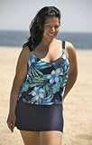 Caribbean Nights Two Piece Plus Size Skirtini Swimsuit by Delta Burke - Plus Size Swimwear Plus Size Swimsuit