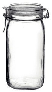 Bormioli Rocco Fido Round Clear Jar, 50.75-Ounce