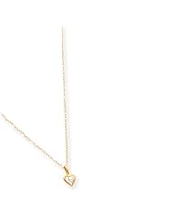 14k Yellow Gold 15in Open Heart with Cultured Pearl Necklace