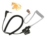 Astra T20 Surveillance Listen Only Earpiece - 3.5mm plug - 14 inch cable - Left Medium Ear Insert