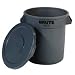 Rubbermaid(R) Round Brute(R) Container, 32 Gallons, Gray