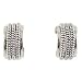 Southwestern Wide Triple Twist Sterling Silver Hoop Earrings by Native American Navajo Artist Tahe, #TP177