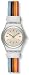 Swatch Women's Irony YSS1006 Orange Cloth Quartz Watch with Silver Dial
