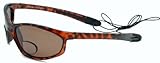Terry Dactyl Wrap Around Polarized Bifocal Sunglasses Give You Reading Glasses When you Need Them During Outdoor Activities/Tortoise/2.25 Strength