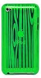 Green Wood Grain Flexible TPU Gel Case for Apple iPod Touch 4G (4th Generation)