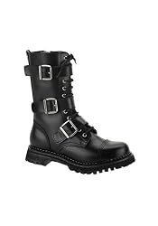 Men'S 12 Eyelet 3 Strap Steel Toe Calf Boot