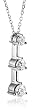 14k White or Yellow Gold 3-Stone Diamond Pendant (1/2 cttw, H Color, SI2 Clarity)