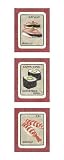 Sushi Triptych II Art Poster Print by Nancy Overton, 8x20