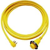 Marinco 25PCMW2 PowerCord Marine Electrical Power Cordset (30-Amp, 125-Volt, 25-Feet, White)