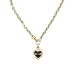 Poshlocket - Jane Heart Stone Necklace in Olive