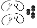 10 pc set (2-black, 2-translucent ear hooks & 6 