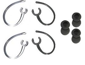 10 pc set (2-black, 2-translucent ear hooks & 6 