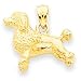 poodle45 - 14K Poodle Pendant