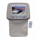 Pyle PL72HRTN Adjustable Headrests w/ Built-In 7'' TFT/LCD Monitor W/IR Transmitter & Cover (Tan)