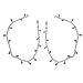 Silver Peridot Gemstone Ankle Chains Pair 10 inches