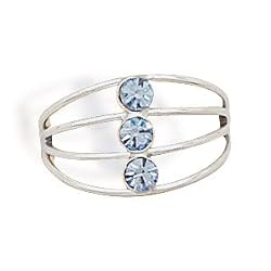 Open Wire Design with Crystal Toe Ring