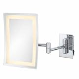 Kimball & Young 90973HW Single Sided LED Rectangular Wall Mirror with Brushed Nickel Frame, 6.25 by 8.75-Inch