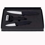 COFFRET 2 COUTEAUX + 1 EPLUCHEUR CERAMIQUE