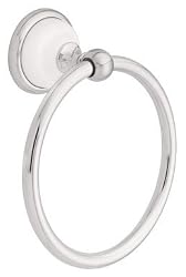 Franklin Brass 126882 Bellini Towel Ring, Polished Chrome And White
