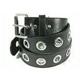 MENS/WOMENS BLACK ONE METAL ROW PUNK LEATHER BELTS