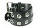 MENS/WOMENS BLACK ONE METAL ROW PUNK LEATHER BELTS