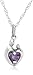 Sterling Silver Mother & Child February Birthstone Pendant by Janel Russell, 18