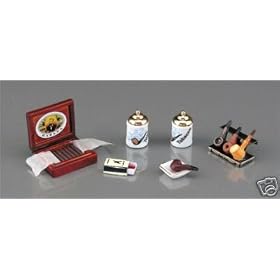 <b>Reutter Porcelain Miniature Tobacco Set with Pipe Rack</b>